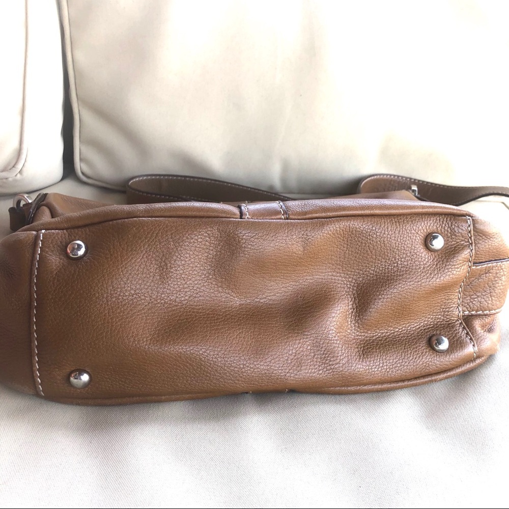 Tignanello Brown Leather Multi Pocket Shoulder Bag - image 6